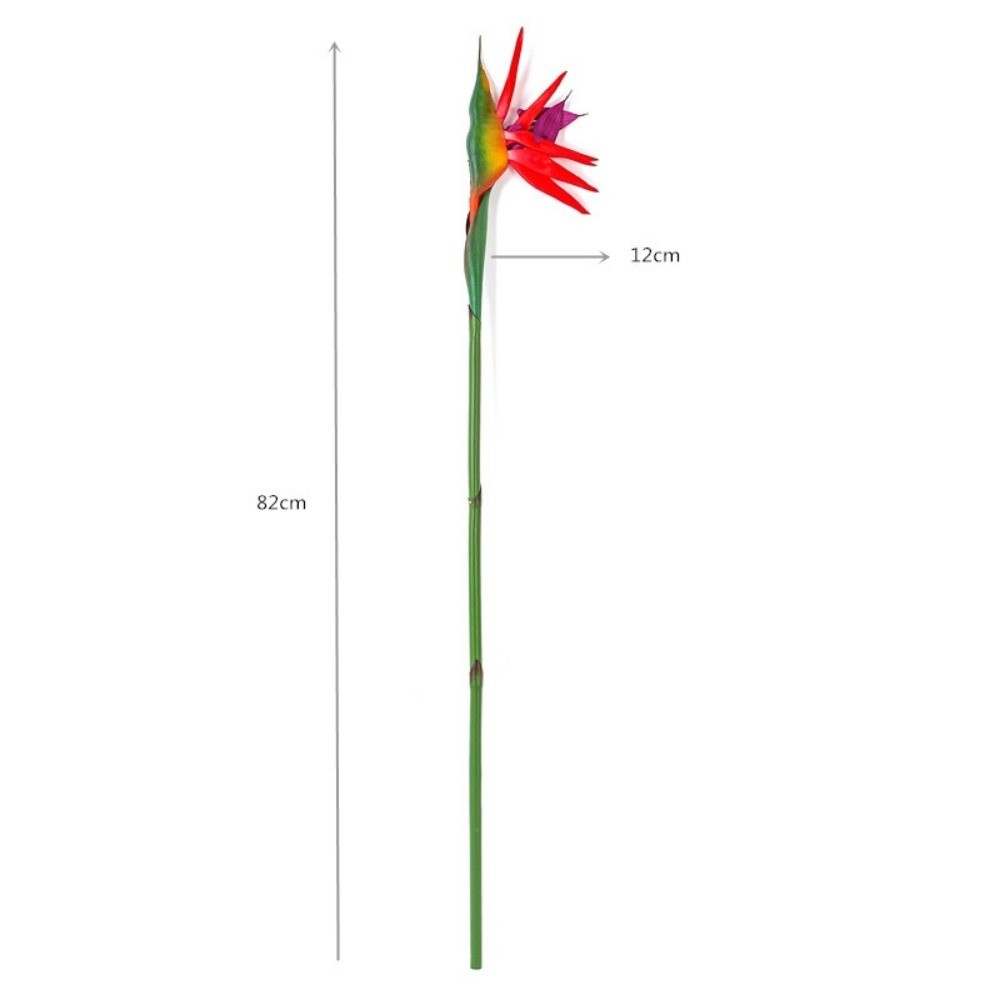 Bird Paradise Strelitzia - ロングステムの人工ストレリツィア（極楽鳥花）装飾用フェイクプラント、DIY用人工ストレリツィアの花