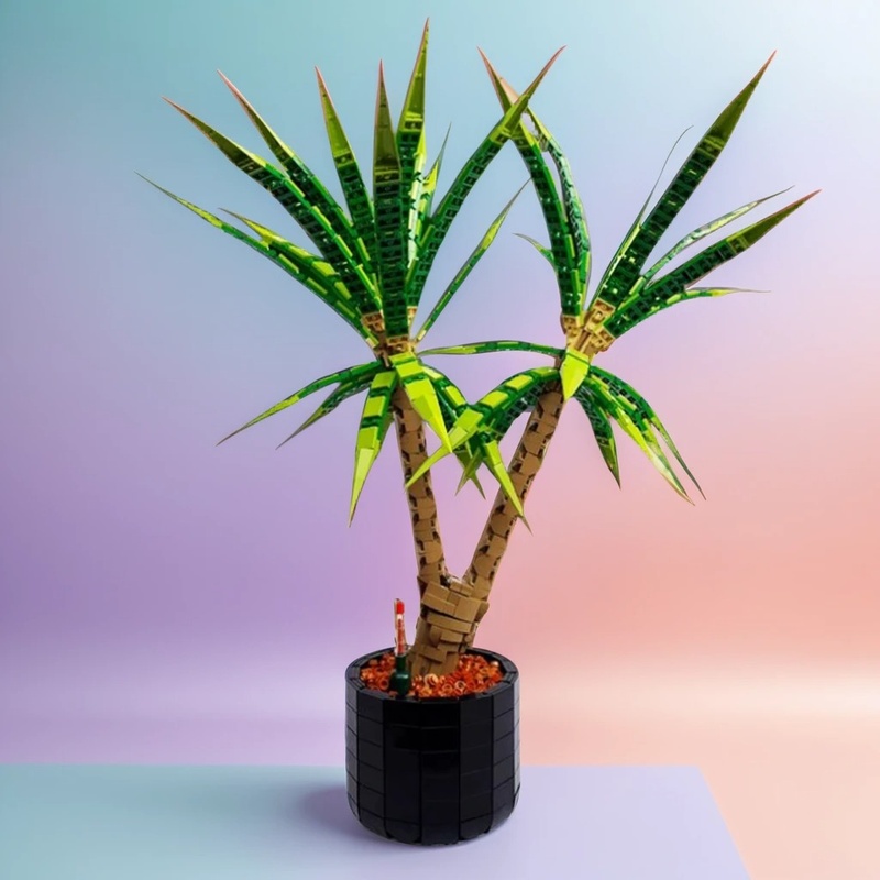 Dracaena Marginata - 1961ピース MOC 中世の城 ドラセナ・マリグナタ ドラゴンツリー モデル