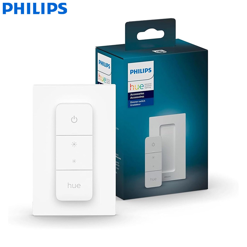 Philips Light Hue Color - フィリップス Hue スマート調光スイッチ リモコン付き Hue ライトのオン/オフ、明るさ調整、配線不要の設置、ホワイトカラー