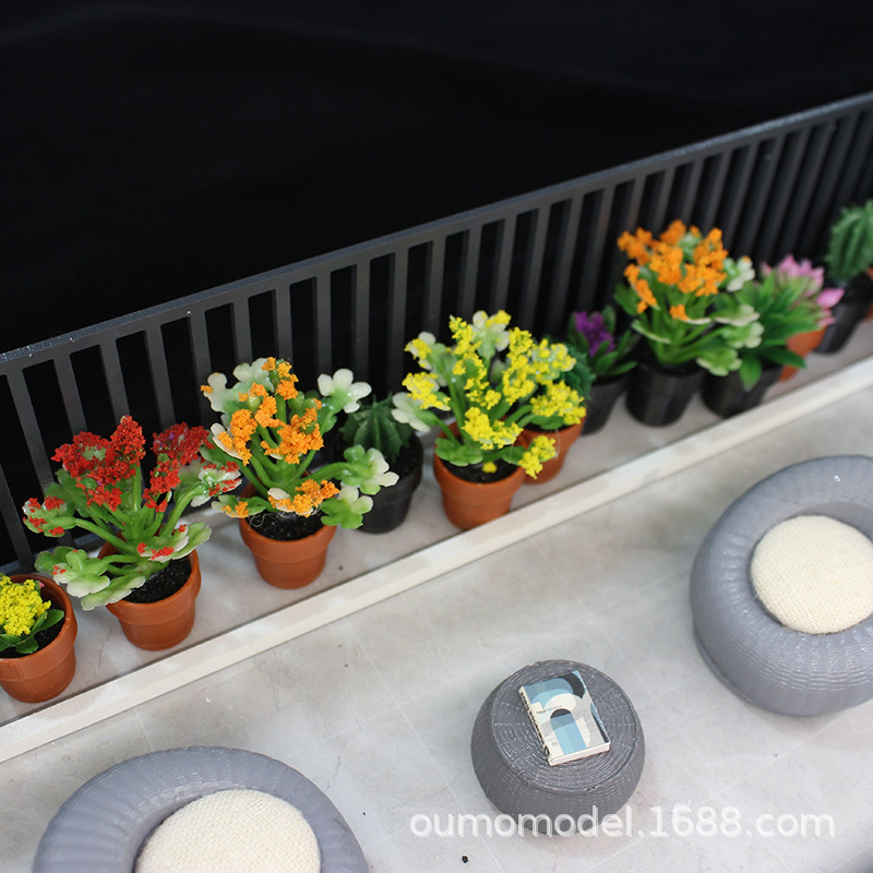 Echeveria Succulent - ミニ模擬植物サボテン多肉植物モデル小型鉢植え装飾デスクトップドールハウス風景と緑の植物ディスプレイ用