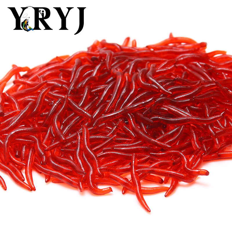 Aglaonema Red - 3.5cmソフトルアー バスブリーム ブラッドワーム フィッシング アースワーム ラバーレッドワーム