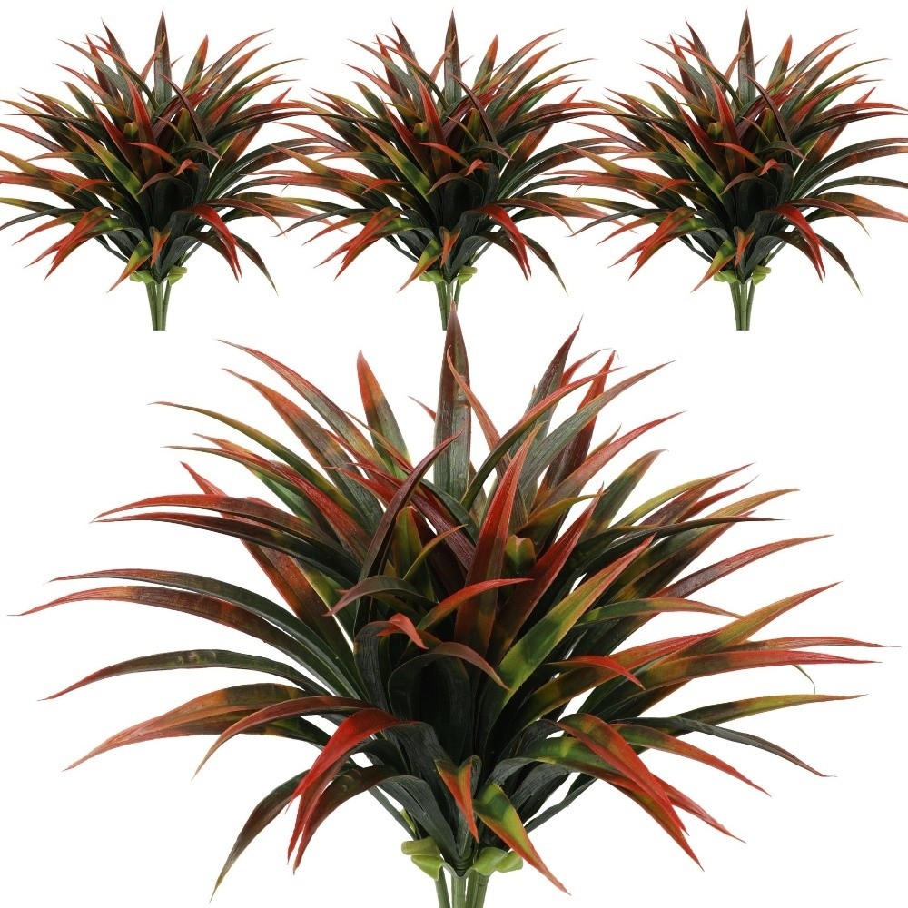 Spider Plant Hanging - 造園用42cm人工蘭の葉シミュレーションプラスチック製フェイク植物DIYグリーンフェイクスパイダープラントウェディング用