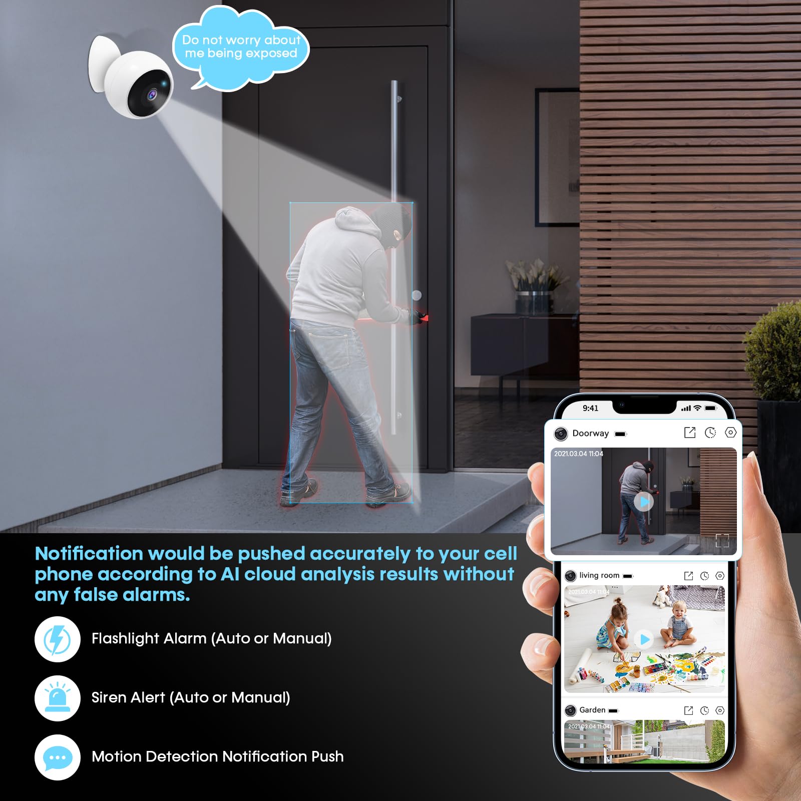 2K 5MP Wifi ホームセキュリティカメラ ワイヤレス - Eufy Camera E220 のレビューと価格