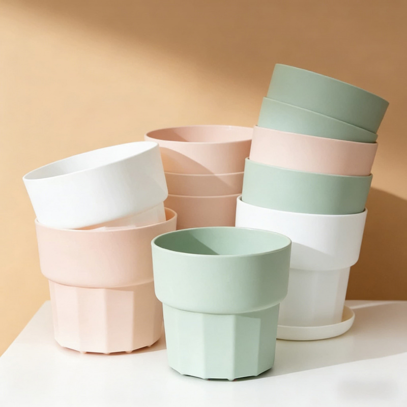 厚みのある耐衝撃性プラスチック樹脂製植木鉢 北欧スタイル デ - Echeveria Succulent のレビューと価格