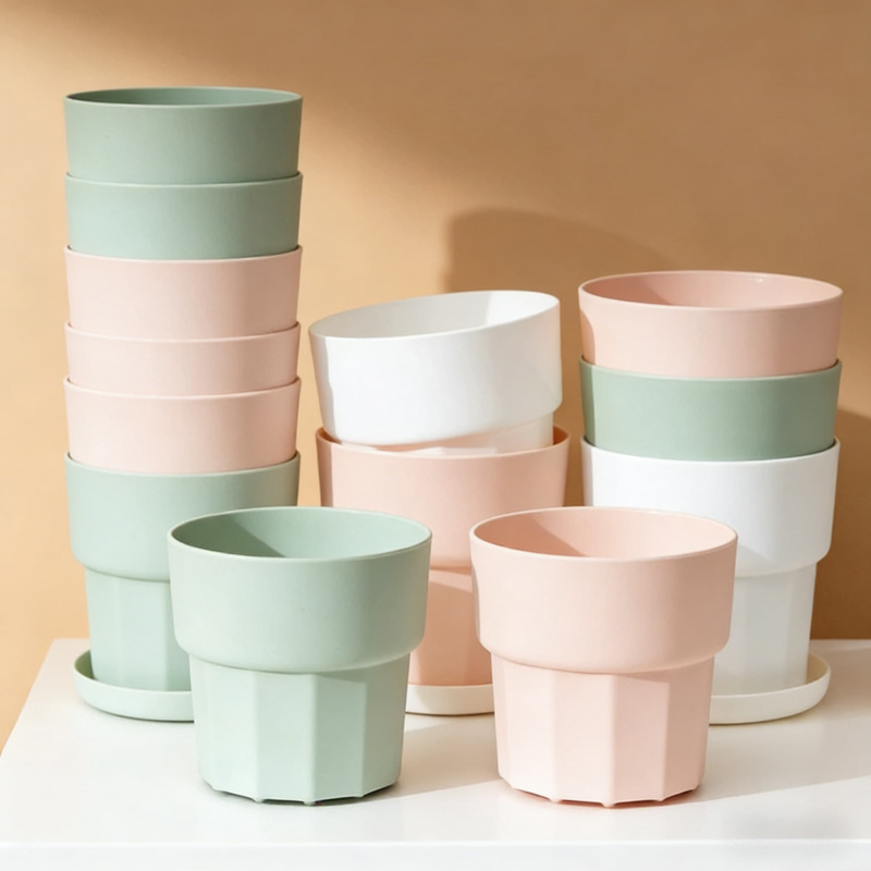 厚みのある耐衝撃性プラスチック樹脂製植木鉢 北欧スタイル デ - Echeveria Succulent のレビューと価格