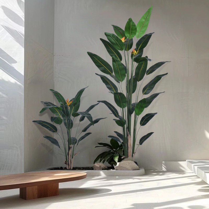 リアルな大型人工鳥花（ストレリチア）の花が咲くフロアスタンド - Bird Paradise Strelitzia のレビューと価格