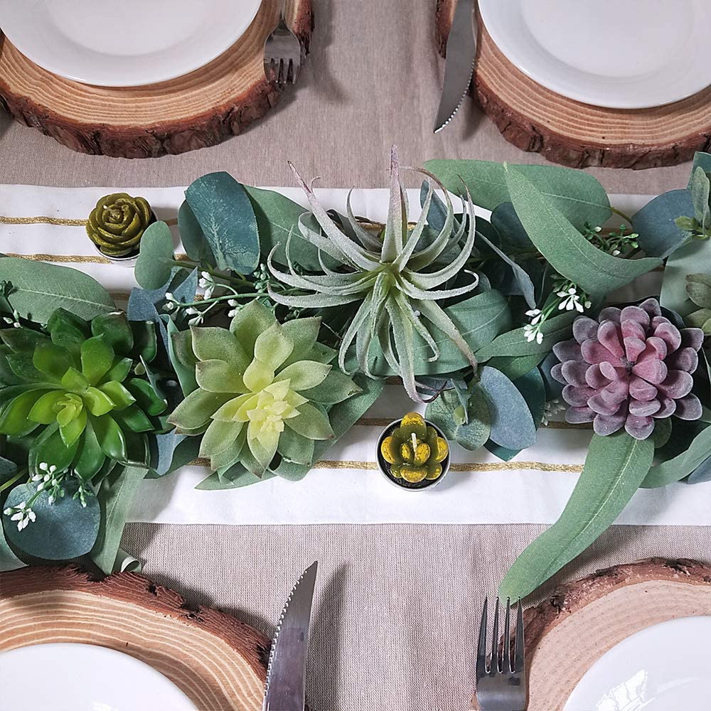 15個入りアソート人工多肉植物、鉢なしフェイクサボテン、テク - Echeveria Succulent のレビューと価格