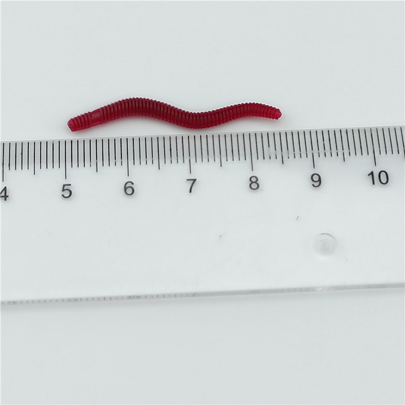 100 個ソフトルアー低音鯛赤虫釣りミミズワームゴム赤ワーム - Aglaonema Red のレビューと価格