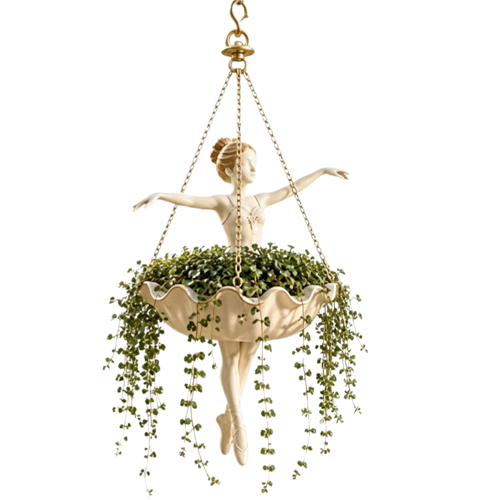 バレエダンサー型ハンギングプランター 簡単設置＆多用途 吊り - Spider Plant Hanging のレビューと価格