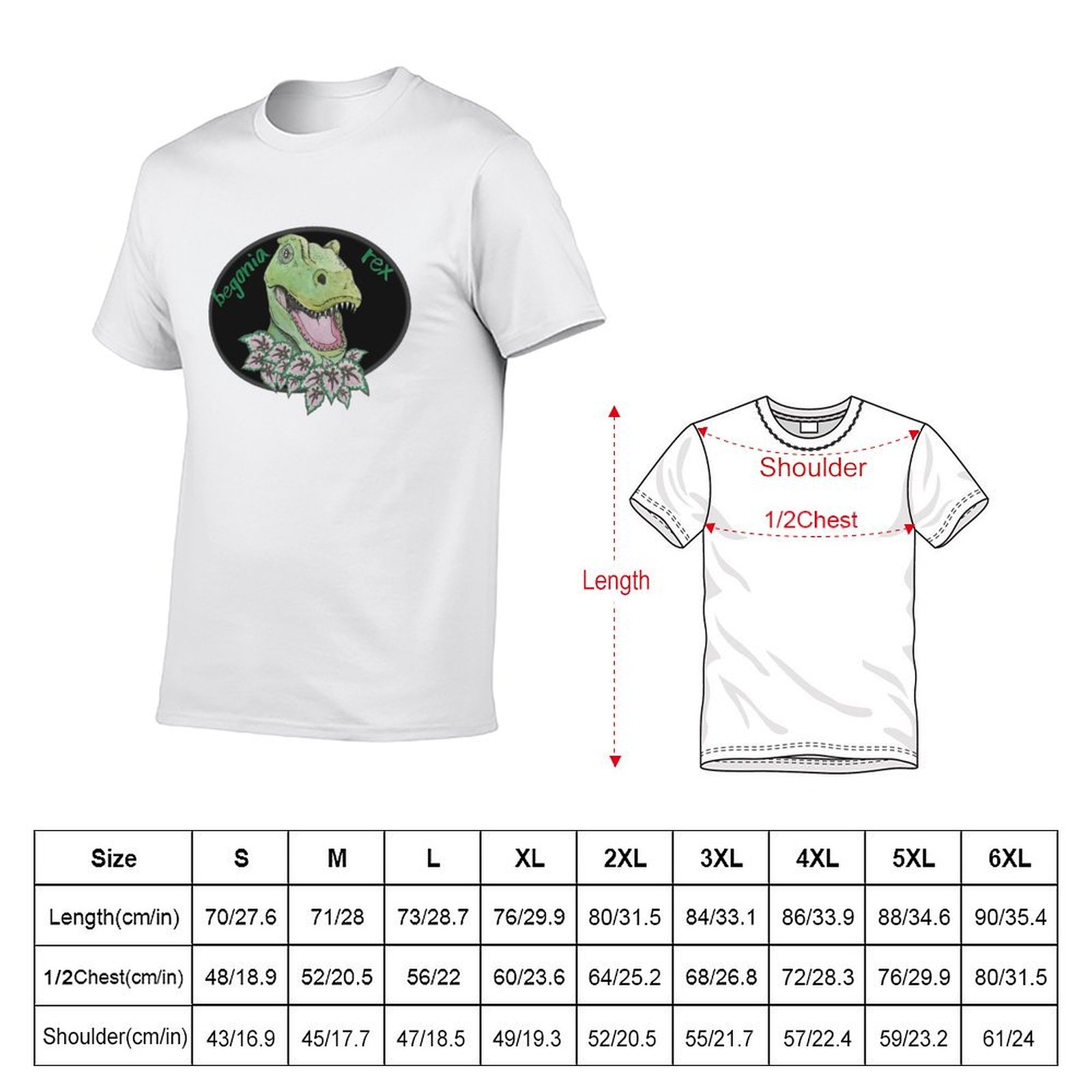 TレックスベゴニアTシャツ ベーシックソリッドTシャツ 日常 - Begonia Rex のレビューと価格